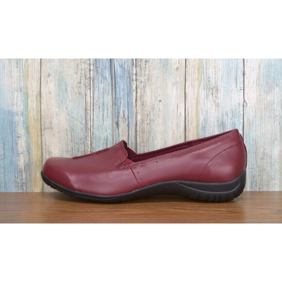 Easy Street Women's Slip-On Shoes Loafers Burgundy Red Comfort Flats Size 12 - Picture 4 of 12